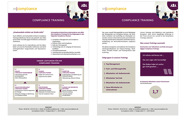 Produktblatt Compliance Training 